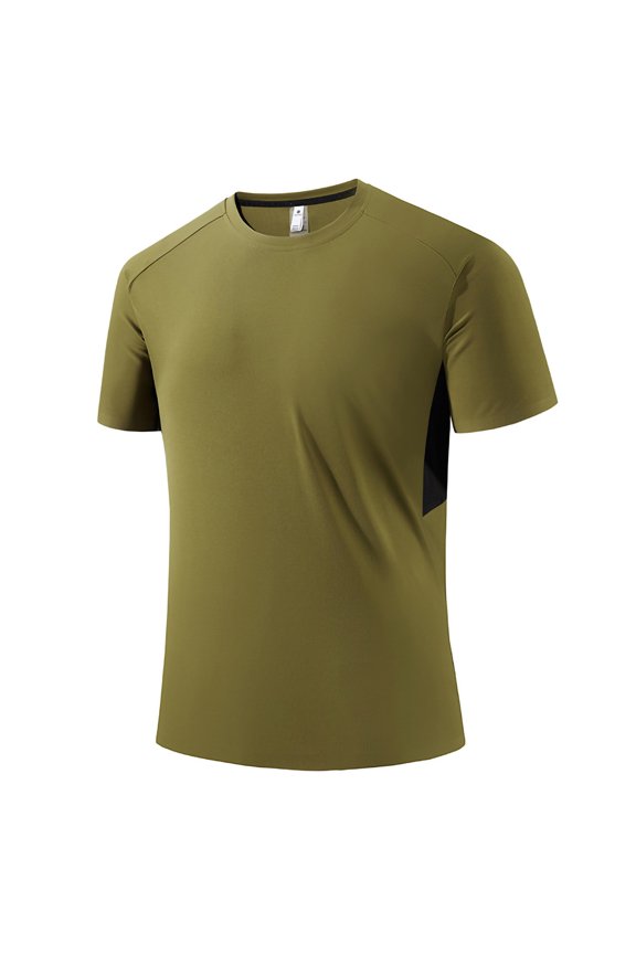 Men's Athletic Shirts Breathable Dry Quikly T-Shirts Short Sleeve Shirts Crewneck Neck Regular Fit Tops Dress Shirts for Hiking Fishing, Summer Flex Relaxed Men's Summer Casual Shirts