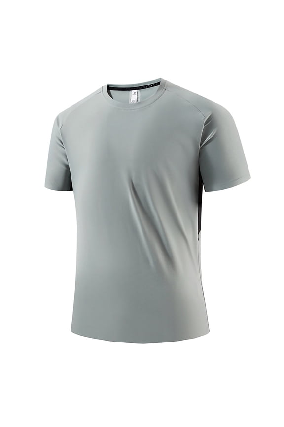 Men's Athletic Shirts Breathable Dry Quikly T-Shirts Short Sleeve Shirts Crewneck Neck Regular Fit Tops Dress Shirts for Hiking Fishing, Summer Flex Relaxed Men's Summer Casual Shirts