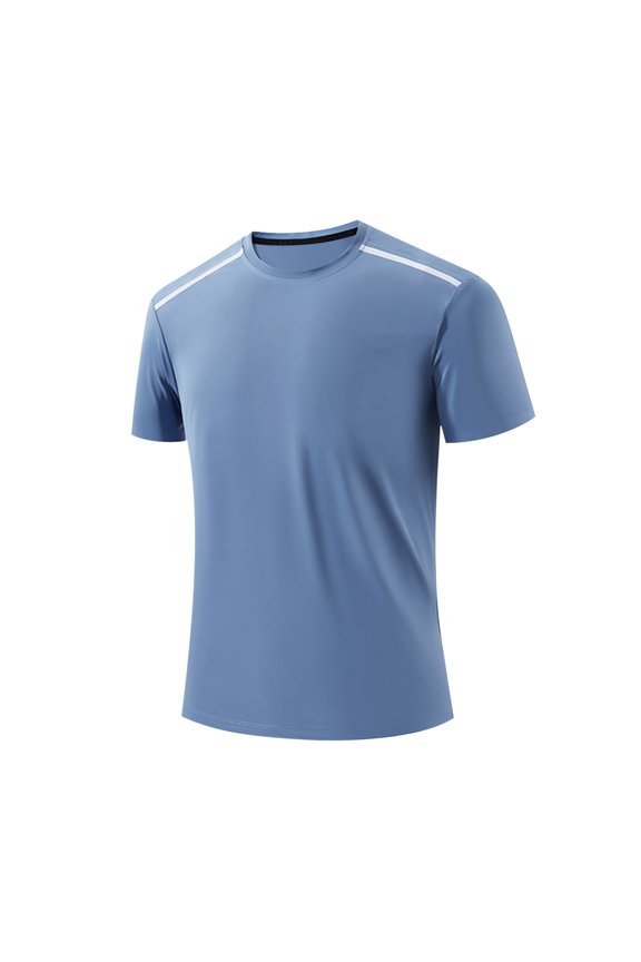 Men's Athletic Shirts Breathable Dry Quikly T-Shirts Short Sleeve Shirts Crewneck Neck Regular Fit Tops Dress Shirts for Hiking Fishing, Summer Flex Relaxed Men's Summer Casual Shirts