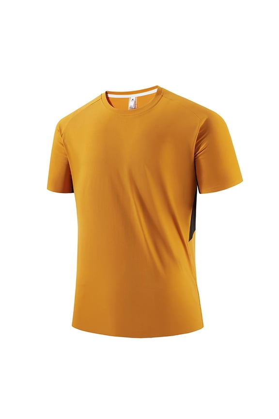 Men's Athletic Shirts Breathable Dry Quikly T-Shirts Short Sleeve Shirts Crewneck Neck Regular Fit Tops Dress Shirts for Hiking Fishing, Summer Flex Relaxed Men's Summer Casual Shirts