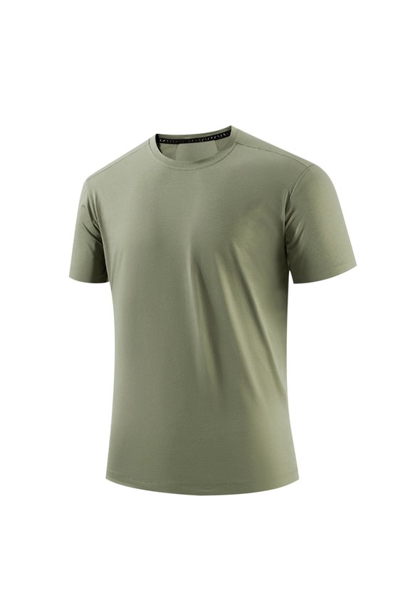 Men's Athletic Shirts Breathable Dry Quikly T-Shirts Short Sleeve Shirts Crewneck Neck Regular Fit Tops Dress Shirts for Hiking Fishing, Summer Flex Relaxed Men's Summer Casual Shirts