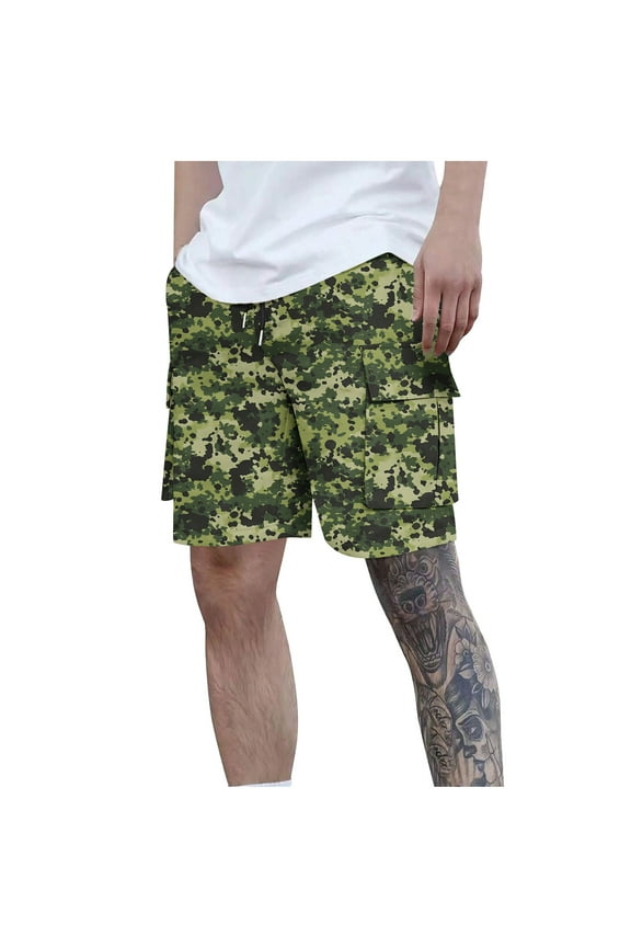 Men's Bike Shorts Hiking Cargo Shorts Wide Leg Loose Short Pants Outdoor Camo Tactical Shorts with Pockets,Active Sport Walk Gym Shorts Board Shorts Summer Beach Bermuda Shorts for Men