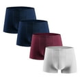 thumbnail image 1 of YABCSAZ Men's Boxer Briefs 4 Pack, Soft Comfy Breathable Cool Underwear Ice Silk Traceless Quick-dry Boxer Briefs Every Day Comfort Stretch Boxer Briefs Underwear for Men, 1 of 2