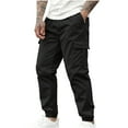 thumbnail image 1 of YABCSAZ Men's Cargo Pants Casual Tapered Joggers Drawstring Elastic Waist Sweatpants Baggy Tactical Pants for Workout, Jogging, Running, Hiking, Men Athletic Pants with Pockets, 1 of 7