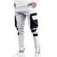 thumbnail image 1 of YABCSAZ Men's Cargo Pants Solid Color Relaxed Fit Long Pants Casual Lightweight Athletic Joggers Sweatpants Elastic Tapered Pants with Pockets,Hiking Tactical Pants Trendy Outdoor Apparel, 1 of 8