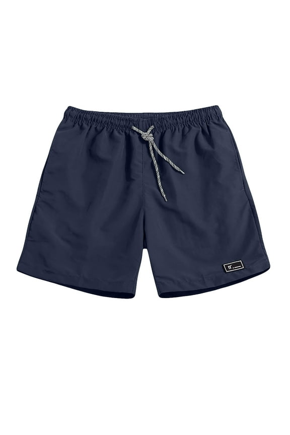Men's Casual Shorts Solid Color Drawstring Elastic Waist Short Pants Plus Size Wide Leg Loose Bermuda Shorts with Pocket for Work Beach Athletic Gym