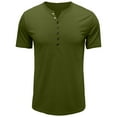 thumbnail image 1 of YABCSAZ Men's Classic T-Shirt Button Short Sleeve Moisture-Wicking Crew Tee Undershirts Summer Casual Loose Fit Comfortable Soft Tops Outdoor Daily Gym Workout Athletic Shirts, 1 of 5
