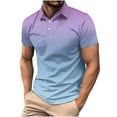 thumbnail image 1 of YABCSAZ Men's Classic T-Shirt Button Short Sleeve Moisture-Wicking V Neck Tee Shirts Summer Casual Loose Fit Comfortable Soft Stripe Tops Outdoor Daily Gym Workout Athletic Shirts, 1 of 6