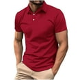 thumbnail image 1 of YABCSAZ Men's Classic T-Shirt Button Short Sleeve Moisture-Wicking V Neck Tee Shirts Summer Casual Loose Fit Comfortable Soft Stripe Tops Outdoor Daily Gym Workout Athletic Shirts, 1 of 6