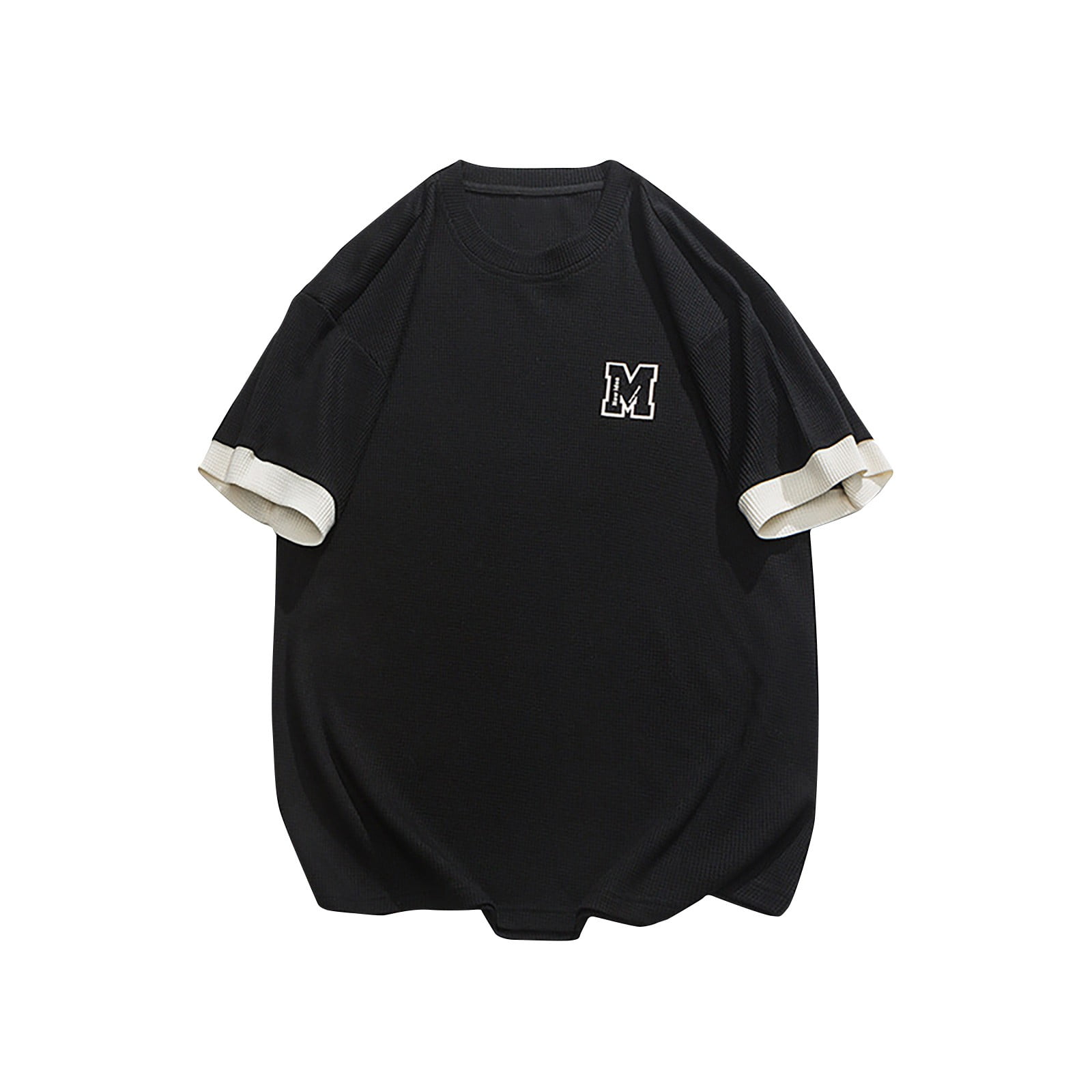5 Pack Workout Mens T Shirts - Black Gym Quick Dry Short Sleeve Moisture Wick - View #7
