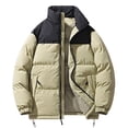 thumbnail image 1 of YABCSAZ Men's Down Jacket Winter Warm Thicken Puffer Coats Zip Up Water Resistant Windproof Casual Insulated Long Jacket, 1 of 4
