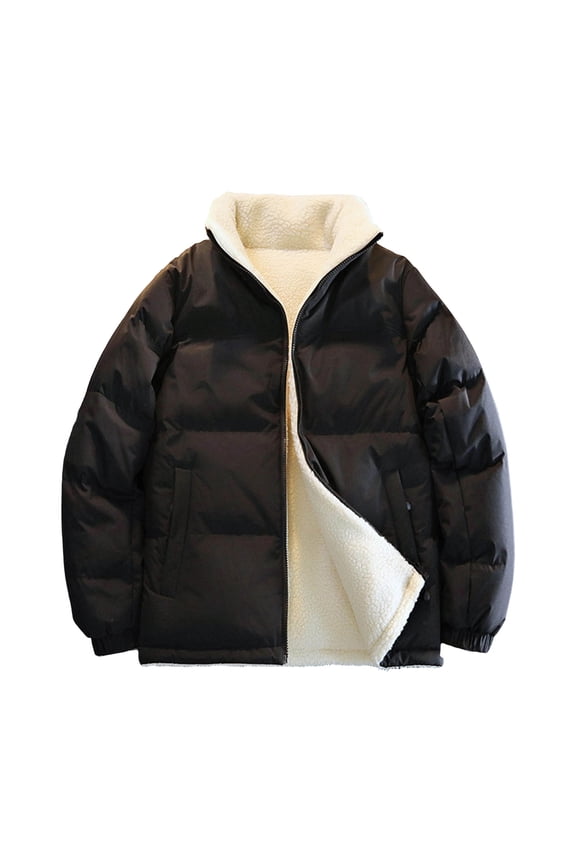 Men’s Down Jacket Zip Up Warm Puffer Winter Coats Water Resistant Windproof Insulated Jacket