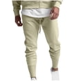 thumbnail image 1 of YABCSAZ Men's Fleece Lined Joggers - Water Resistant Sweatpants Hiking Warm Joggers Winter Workout Pants Zipper Pockets, 1 of 8