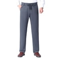 thumbnail image 1 of YABCSAZ Men's Fleece Sweatpants Winetr Lined Warm Straight Leg Drawstring Elastic Dress Pants with Pockets, 1 of 7