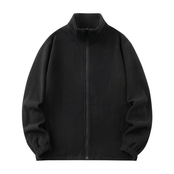 YABCSAZ Men's Lightweight Polar Fleece Jacket Full Zip Turtleneck Antistatic Casual Coat Soft Warm Outwear with Zipper