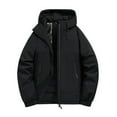 thumbnail image 1 of YABCSAZ Men's Puffer Jacket Hooded Down Jacket Water-Resistant Windproof Full Zip Up Cotton Winter Warm Coat with Hood S-4XL, 1 of 2
