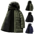 thumbnail image 1 of YABCSAZ Men's Puffer Jacket Hooded Down Jacket Water-Resistant Windproof Full Zip Up Winter Warm Thicken Long Coat with Hood M-4XL, 1 of 7