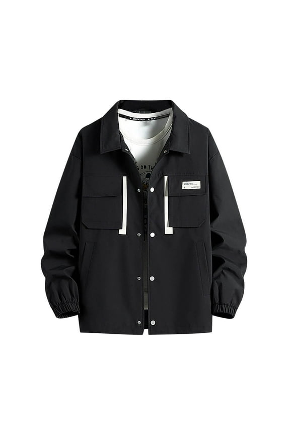 Men's Softshell Jacket Windbreaker Packable Rain Jacket Lightweight Golf Rain Coat Casual Loose Fitting Workwear Inner Pocket for Camping Hiking Cycling