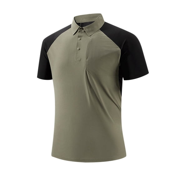 YABCSAZ Men's Summer Casual Shirts Short Sleeve Casual Shirts Crewneck Neck Regular Fit Tops Dress Shirts for Hiking Fishing, Summer Flex Relaxed Breathable Men's Athletic Shirts