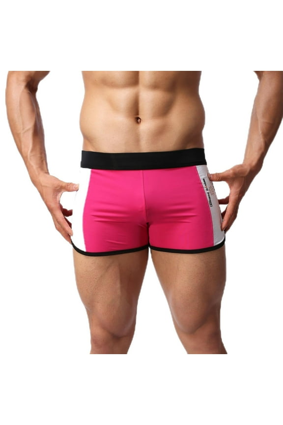 Men's Swim Trunks Professional Training Rash Guard Cool Dry Active Sports Trunks Sports Tights Swimming Jammer Underwear Boxer Briefs Bathing Suit Beach Swim Shorts