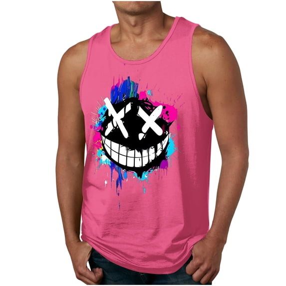 YABCSAZ Men's Tank Tops Sleeveless Summer T-shirts Lightweight Casual Loose Fit Workout Tank Top Y2K Funny Graphic Muscle Tee Moisture-Wicking Tank Undershirts Compression Gym Tank Tops