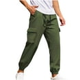 thumbnail image 1 of YABCSAZ Men's Tapered Joggers Sweatpants Casual Loose Fit Pants Drawstring Elasticated Wait Pants Multiple Poockets Cargo Pants for Men Athletic Pants for Workout, Running Training Hiking Jogging, 1 of 6