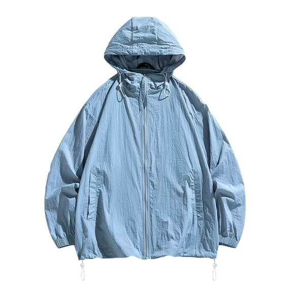YABCSAZ Mens Shirt Summer Slim Long Sleeved Hooded UPF 50+ Sun Protection Breathable T Shirt Long Sleeve Workout T-Shirts with Hood