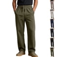 thumbnail image 1 of YABCSAZ Mens Sweatpants Cotton Casual Joggers Elastic Waist Drawstring Straight Leg Pants Trousers Lounge Pants with Pockets, 1 of 8