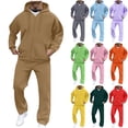 thumbnail image 1 of YABCSAZ Mens Sweatsuits 2 Piece Set Tracksuit Long Sleeve Hoodie Cargo Pocket Jogger Sweatpants Outfits Casual Fall Winter Matching Sweatsuit Jogger Set for Travel Lounge Sport, 1 of 8