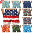thumbnail image 1 of YABCSAZ Mens Swim Trunks Summer Casual Loose Fit Beach Shorts Quick Dry Board Shorts with Mesh Lining, Plus Size Breathable Fit Hawaii Bermuda Shorts, 1 of 5