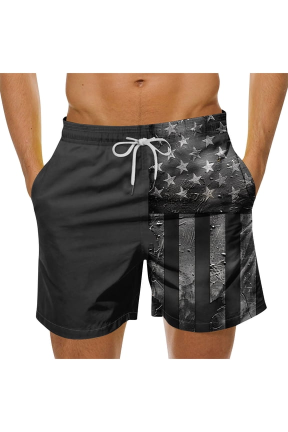 Mens Swim Trunks Summer Casual Loose Fit Beach Shorts Quick Dry Board Shorts with Mesh Lining, Plus Size Breathable Fit Hawaii Bermuda Shorts