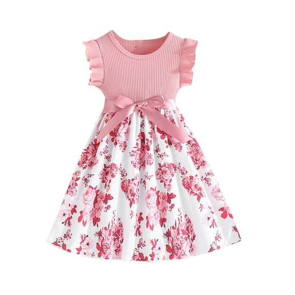 YABCSAZ Newborn Infant Baby Girl Dresses Lace Sleeveless Tank Dress Cotton Soft Comfy Dress Tutu Dress Bow Bag Fart Jumpsuit Boho Clothes Photo Shoot Toddler Baby 1st Birthday Outfit Size 5T