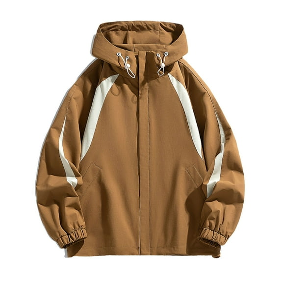 YABCSAZ Oversize Rain Jackets for Men Lightweight Relaxed Fit Hiking Hood Jacket Waterproof Windbreaker Ski Jacket Warm Mountain Jacket Trendy Coat for Rain Outdoor Golf Running Cycling
