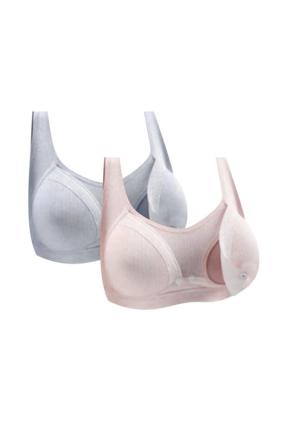 Plus Size Bras,Maternity Nursing Bras for Women Wirefree Compression Sports Bra Front Open Bras Close Breast Augmentation Underwear Flex Back Bra Breastfeeding Bralette