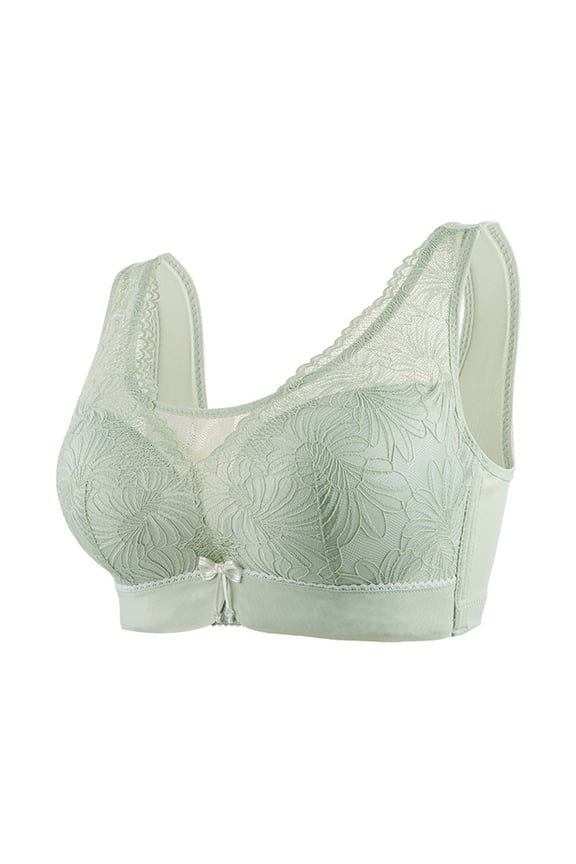 Plus Size Bras for Women Lace Backless Ultra-thin Bra Wirefree Compression Bras High Lift Close Breast Super Breathable Augmentation Underwear Super Breathable Soild Everyday Bra