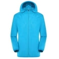 thumbnail image 1 of YABCSAZ Rain Jacket for Women Loose Running Lightweight Waterproof Raincoat Zip Hooded Windbreaker with Pockets for Outdoor Bicycle Sports Mountaineering Suit, 1 of 2