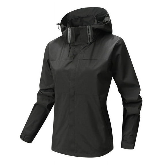 YABCSAZ Rain Jacket for Women Loose Running Lightweight Waterproof Raincoat Zip Hooded Windbreaker with Pockets for Outdoor Mountaineering Suit Thin Breathable Top