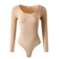 thumbnail image 1 of YABCSAZ Shapewear for Women Tummy Control Bodysuit Long Sleeve Seamless Body Shaper Underwear Waist Cincher Corset, Sculpting Snatched Waist Trainer Postpartum Support Shaper Thong Body Suit, 1 of 6