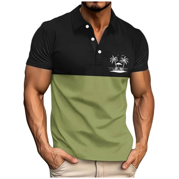 YABCSAZ Shirts for Men Summer Casual Short SleeveT-Shirts Palm Graphic Loose Tops Hawaiian Beach Shirts Running Shirts Sport Tops Dry Fit Gym Wicking Athletic T Shirts Breathable Cool Workout Shirts