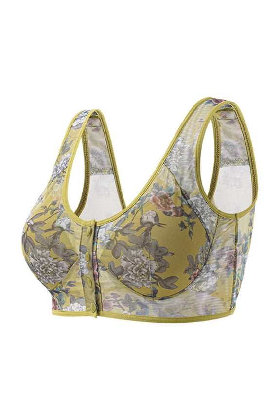 Sports Bras for Women Plus Size Bras Underarm-smoothing with Seamless Stretch Wireless Lightly Lined Yoga Bra High Lift Close Breast Tops Breathable Underwear Daily Bra