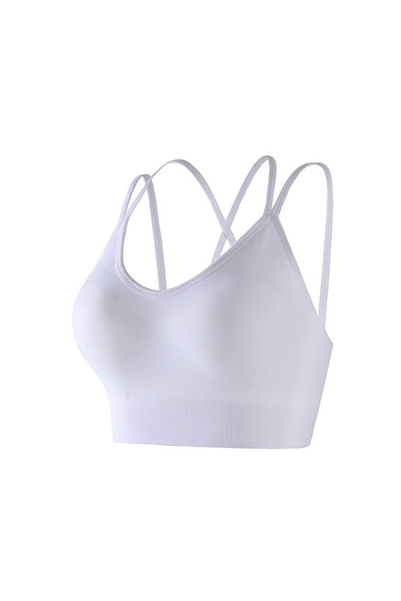 Sports Bras for Women Plus Size Bras Underarm-smoothing with Seamless Stretch Wireless Lightly Lined Yoga Bra High Lift Close Breast Tops Breathable Underwear Daily Bra