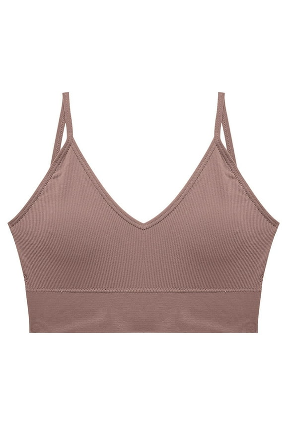 Sports Bras for Women Plus Size Bras Underarm-smoothing with Seamless Stretch Wireless Lightly Lined Yoga Bra High Lift Close Breast Tops Breathable Underwear Daily Bra