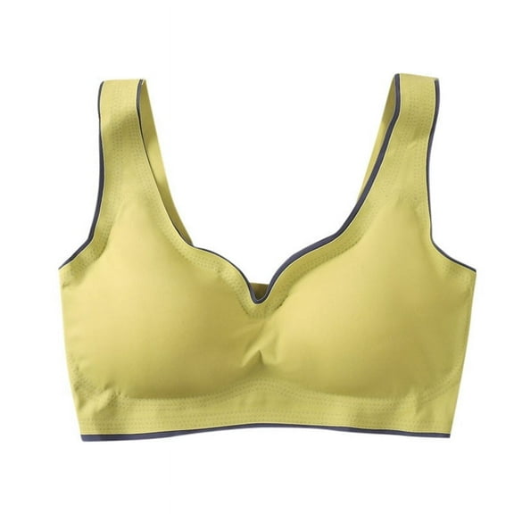 YABCSAZ Sports Bras for Women Seamless Wirless Padded Plus Size Bralettes Tank Tops Support Strappy Everyday Sleeping Underwire for Workout Yoga Running Gym