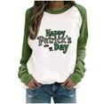 thumbnail image 1 of YABCSAZ St Patrick's Day Sweatshirts for Women Irish Tops Long Sleeve Sequin Shamrock Clover Printed Irish Pullover Casual Loose Oversize Charms Shirts Blouse Paddy's Day Great Parade Shirts, 1 of 7