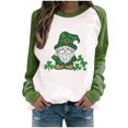 thumbnail image 1 of YABCSAZ St Patrick's Day Sweatshirts for Women Irish Tops Long Sleeve Sequin Shamrock Clover Printed Irish Pullover Casual Loose Oversize Charms Shirts Blouse Paddy's Day Great Parade Shirts, 1 of 7