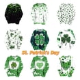 thumbnail image 1 of YABCSAZ St Patricks Day Sweatshirts for Women Irish T-Shirt Long Sleeve Sequin Shamrock Clover Printed Irish Pullover Casual Loose Oversize Charms Shirts Blouse Paddy's Day Great Parade Tops S-XXL, 1 of 7