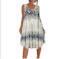thumbnail image 1 of YABCSAZ Summer Dresses for Women 2025 Casual Loose Floral Printed Tank Dress Spring Tank T shirt Dress Plus Size Beach Sundress Sleeveless Dresses for Vacation, 1 of 6