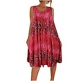 thumbnail image 1 of YABCSAZ Summer Dresses for Women 2025 Casual Loose Floral Printed Tank Dress Spring Tank T shirt Dress Plus Size Beach Sundress Sleeveless Dresses for Vacation, 1 of 6