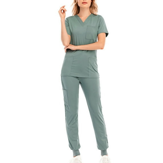 YABCSAZ Summer Outfits for Women Short Sleeved V Neck Tee Shirt Tops and Capri Wide Leg Pants Solid Color Loose Fit Casual 2 Piece Pajama Sets