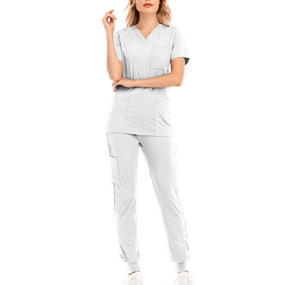 YABCSAZ Summer Outfits for Women Short Sleeved V Neck Tee Shirt Tops and Capri Wide Leg Pants Solid Color Loose Fit Casual 2 Piece Pajama Sets